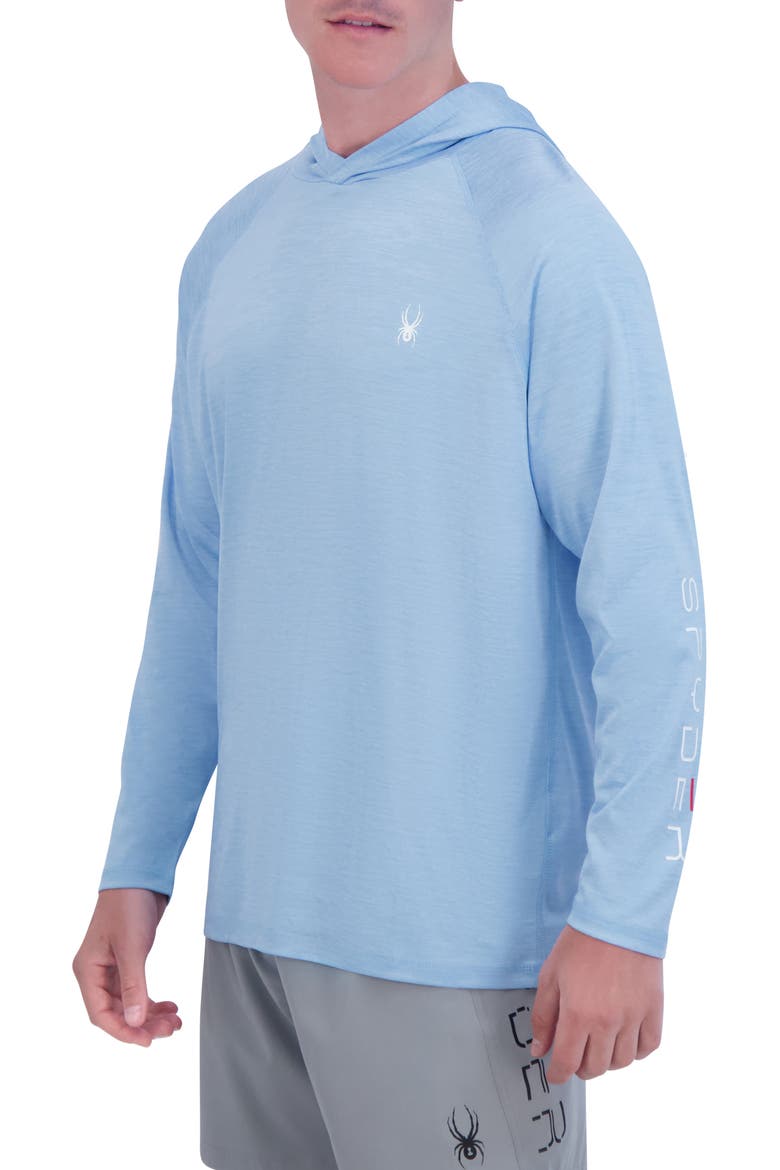 Long Sleeve Hooded Rashguard, Alternate, color, AIRY BLUE