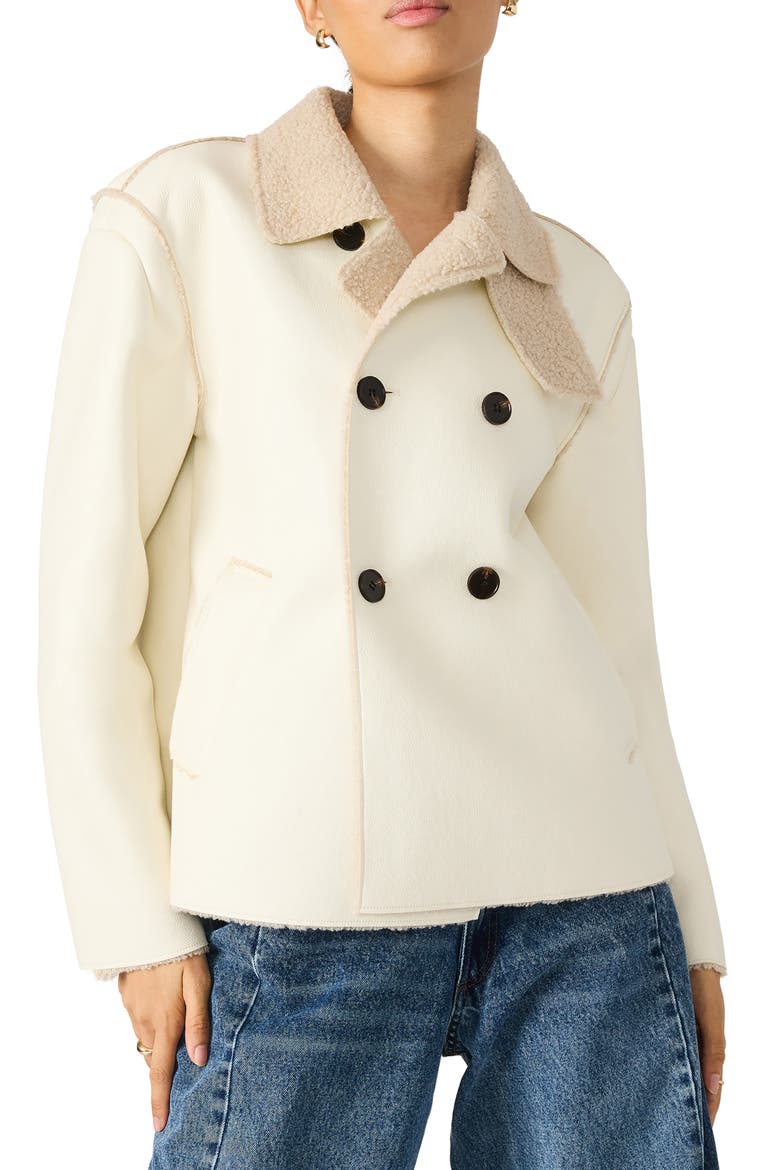 Liv Faux Shearling Coat, Main, color, CREAM
