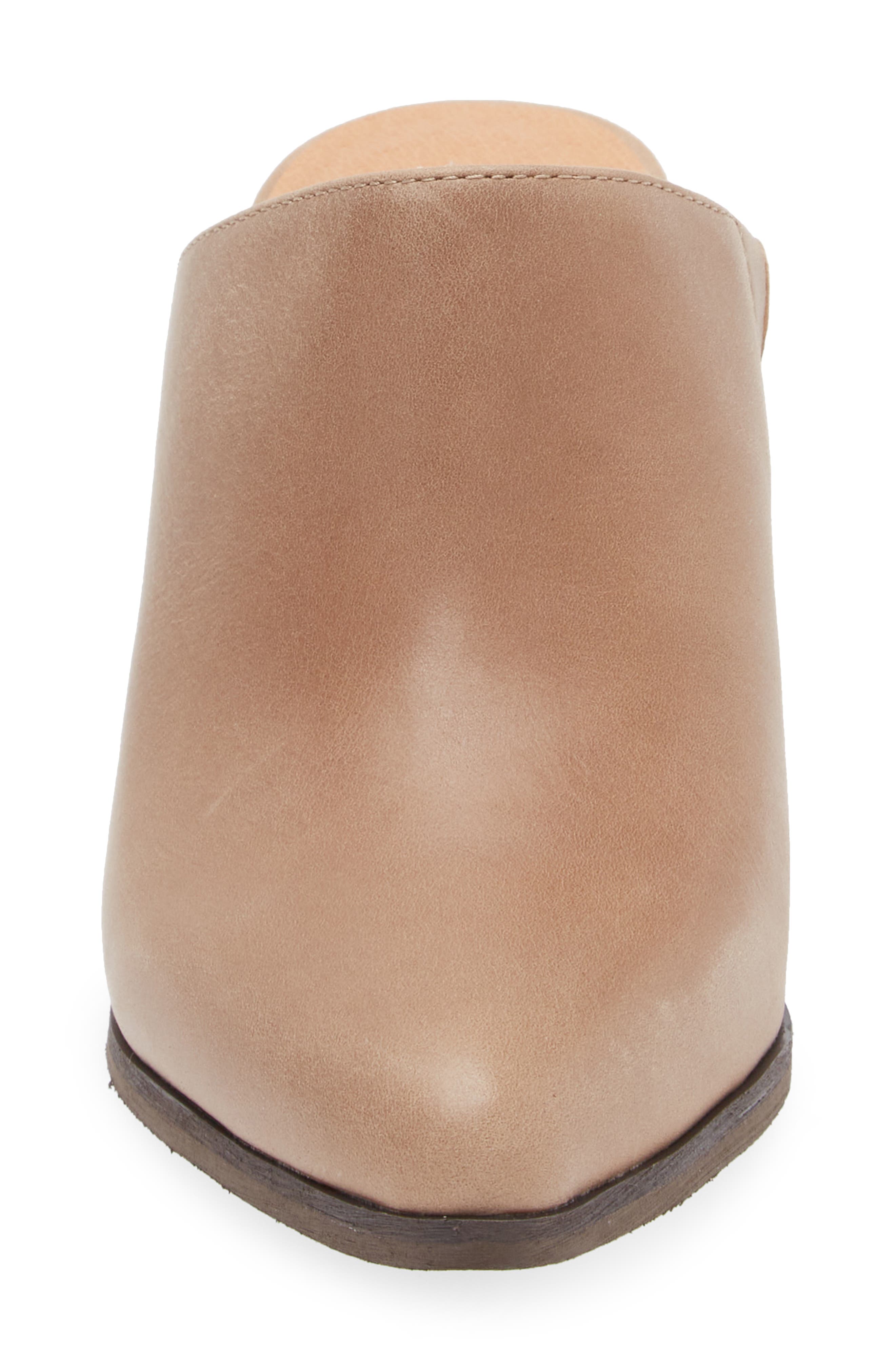 Emery Pointed Toe Mule, Alternate, color, TAUPE LEATHER