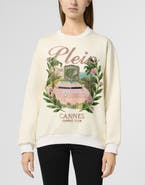 PHILIPP PLEIN Washed Sweatshirt Cannes Tennis Club Women