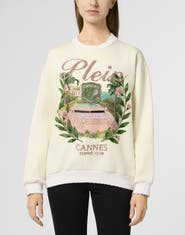 PHILIPP PLEIN Washed Sweatshirt Cannes Tennis Club Women