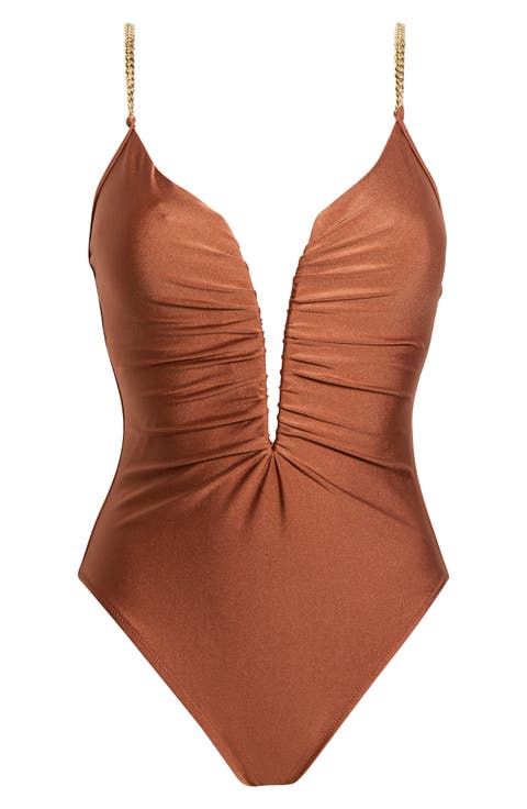 Lilou Shimmer V-Wire One-Piece Swimsuit