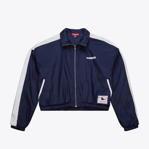Mitchell & Ness Navy Dallas Cowboys Nylon Full-zip Jacket In Blue