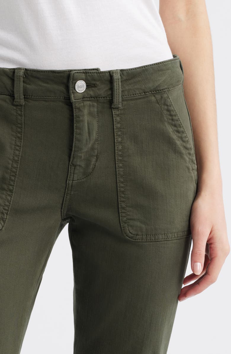 Mavi Jeans Ivy Twill Pants, Alternate, color, Military Green Flex