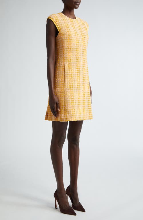 St John St. John Collection Italian Slubbed Tweed Knit A-line Dress