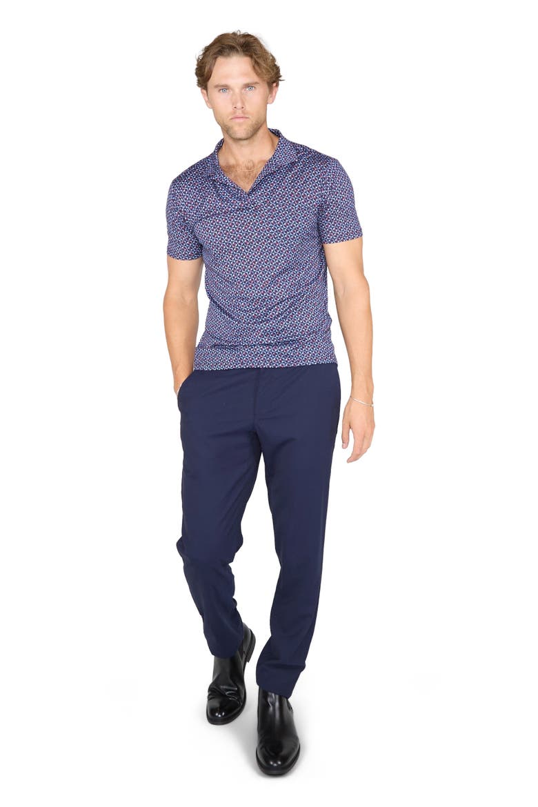 Bobby Merino Wool Johnny Collar Polo, Alternate, color, City Geo Plum