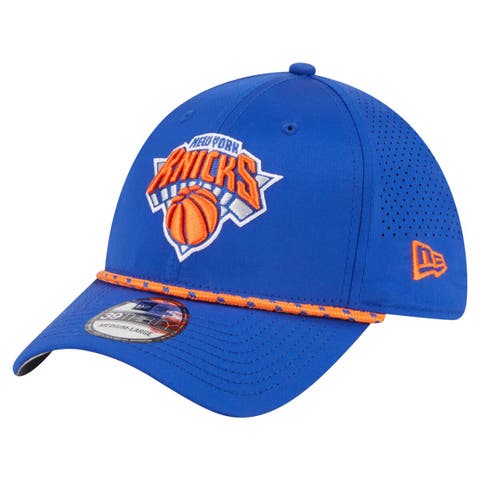 Men
s New Era Blue New York Knicks Featherweight Poly Rope Flex 39Thirty Hat