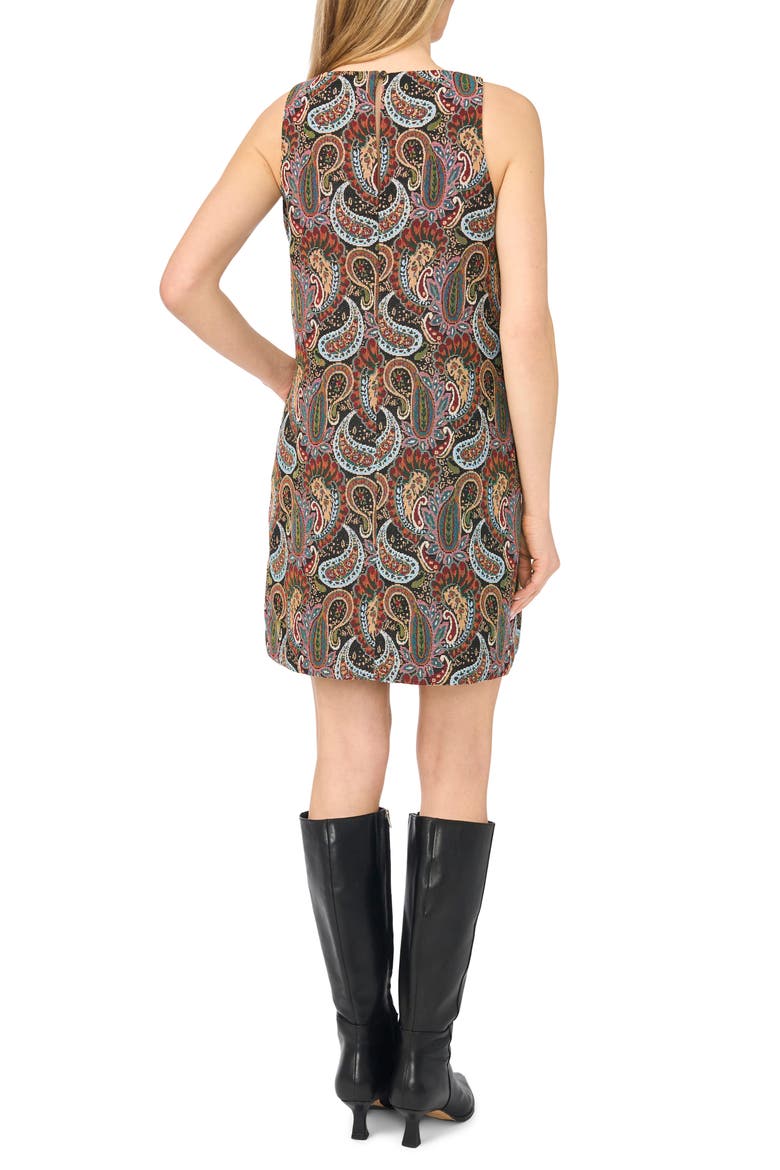 Patterned A-Line Dress, Alternate, color, CLASSIC NAVY