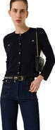 GERARD DAREL Lubna Button Front Long Sleeve Cardigan
