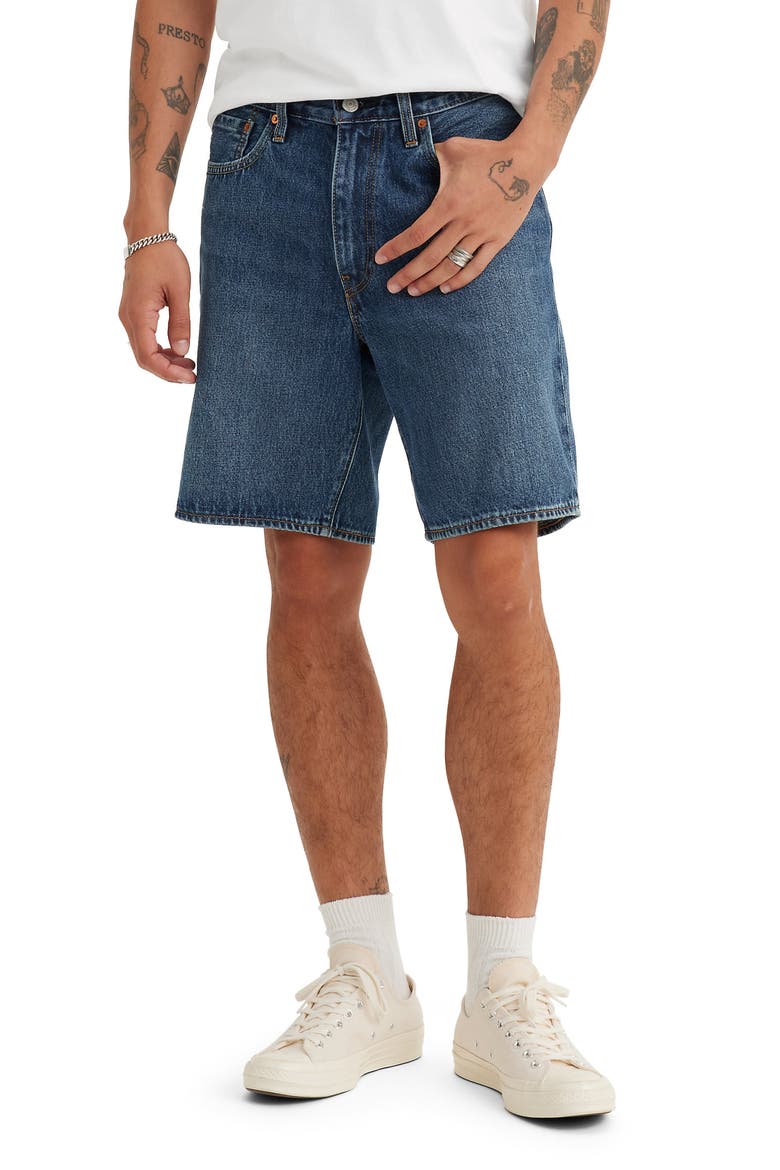 468 Loose Denim Shorts, Main, color, PICNIC AND FRIENDS SHORT