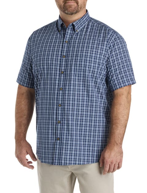 Big & Tall EZ-Care Medium Plaid Sprt Shirt