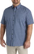 Harbor Bay by DXL Big & Tall EZ-Care Medium Plaid Sprt Shirt