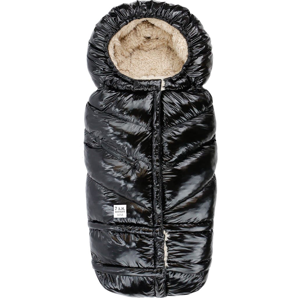 7 A.M. Enfant 212 evolution® Extendable Stroller & Car Seat Waterproof Footmuff in Black Polar