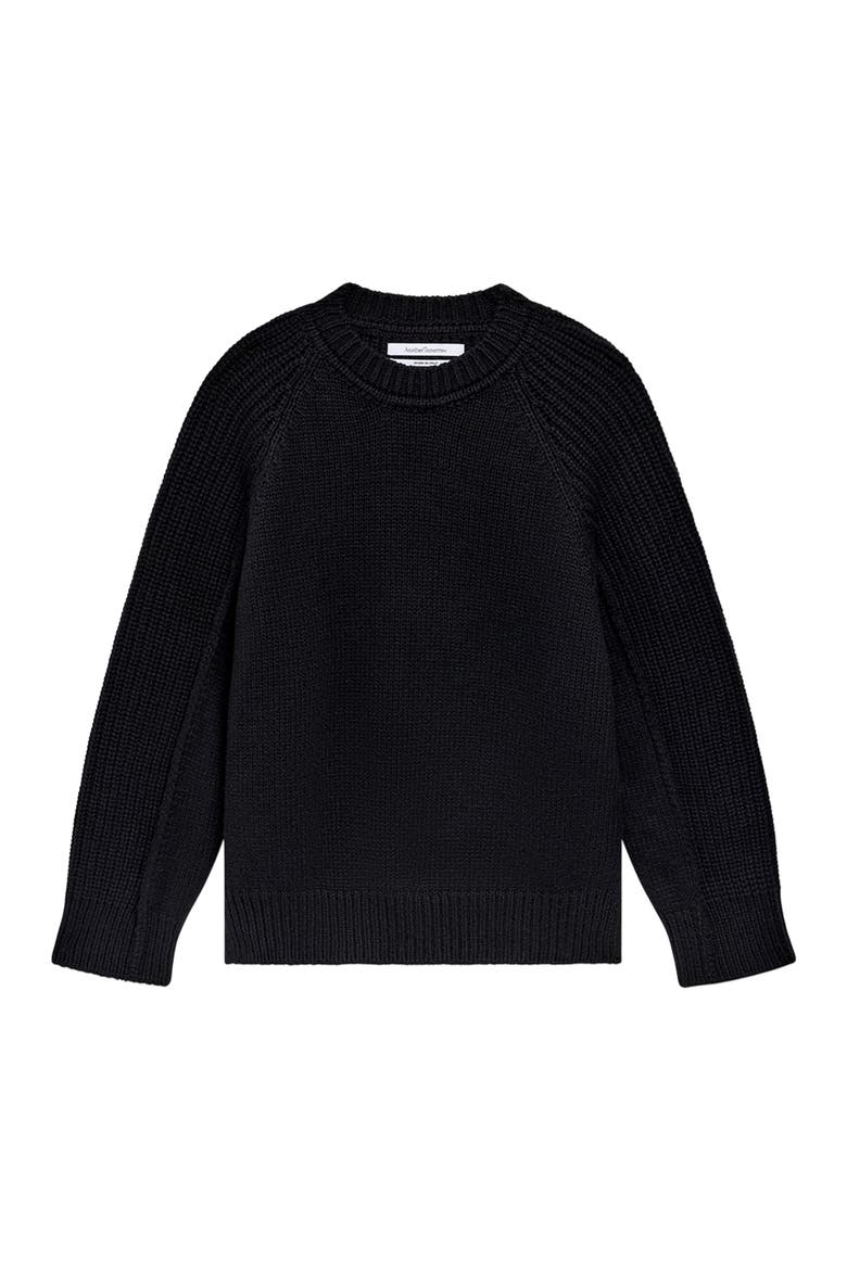 Oversized Luxe Crewneck, Alternate, color, Black