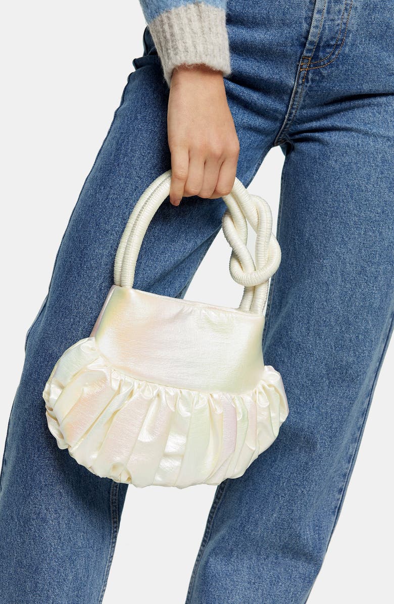 Topshop Metallic Knot Bag, Alternate, color,