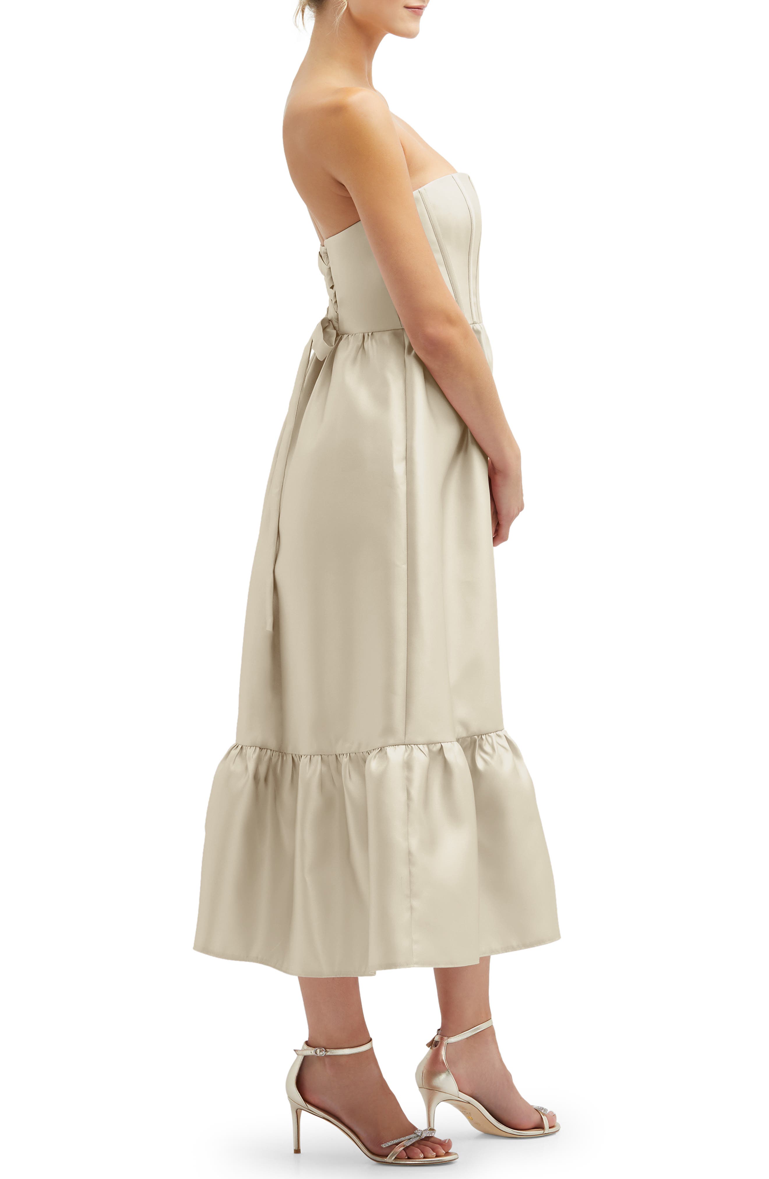 Robe De Soirée Sans Bretelles Dessy Collection - Taille 8 - Noire - Neuf Sans étiquettes