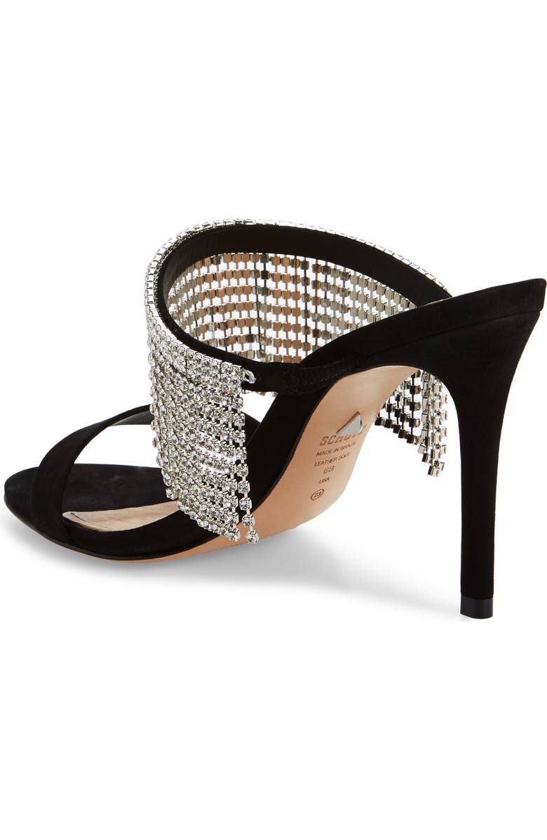 Schutz Sania Crystal Fringe Slide Sandal, Alternate, color,