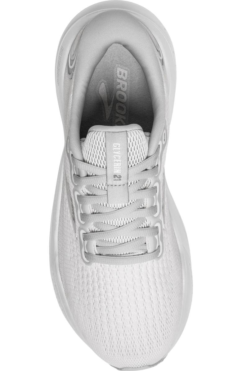 Brooks Glycerin 21 Running Shoe, Alternate, color, White/ White/ Grey