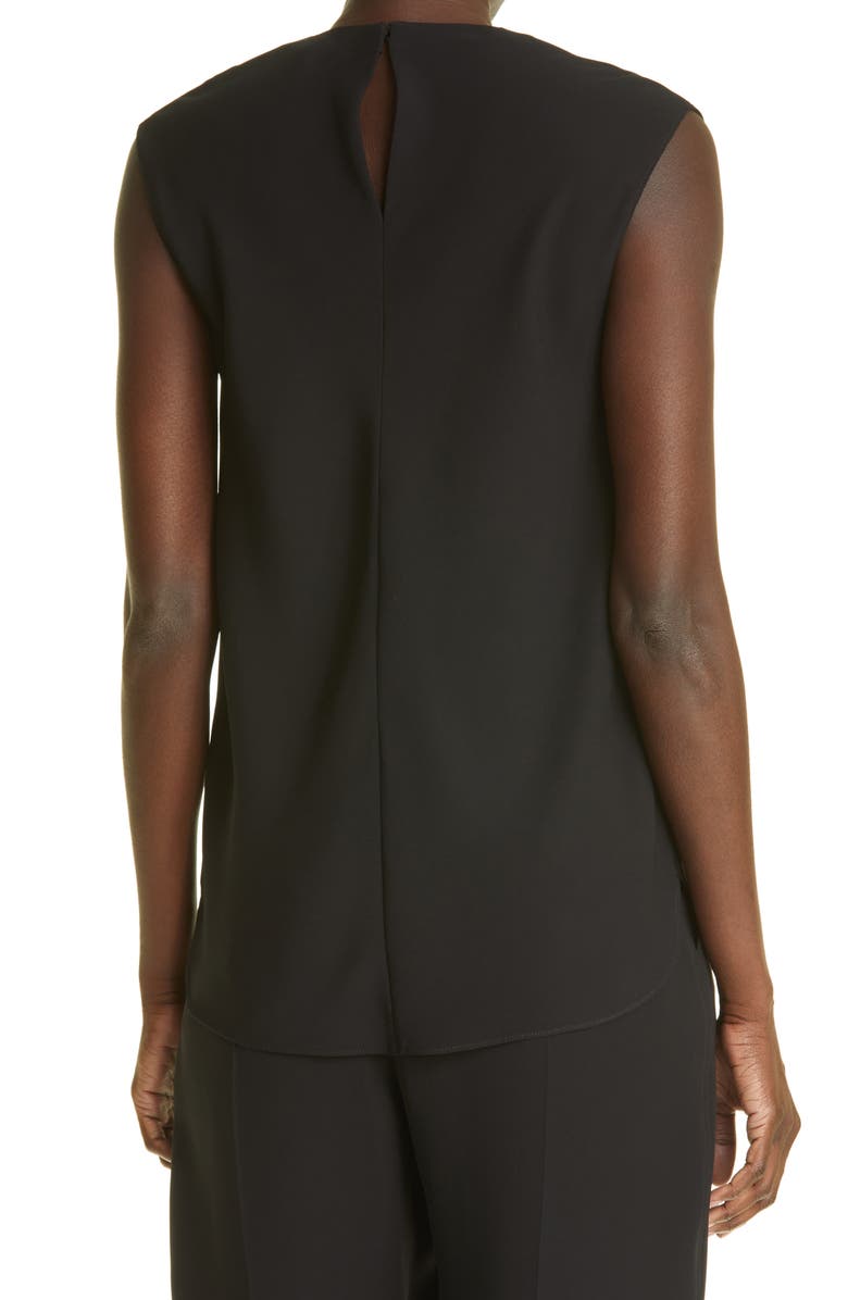 St. John Evening St. John Collection Crossover Neck Sleeveless Silk Top, Alternate, color,