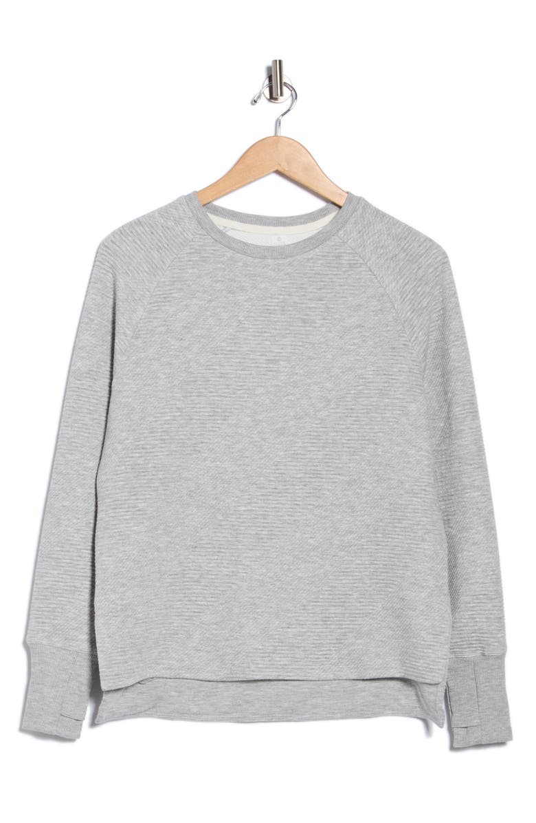 BALANCE COLLECTION Kamari Texture Pullover, Alternate, color, Heather Grey
