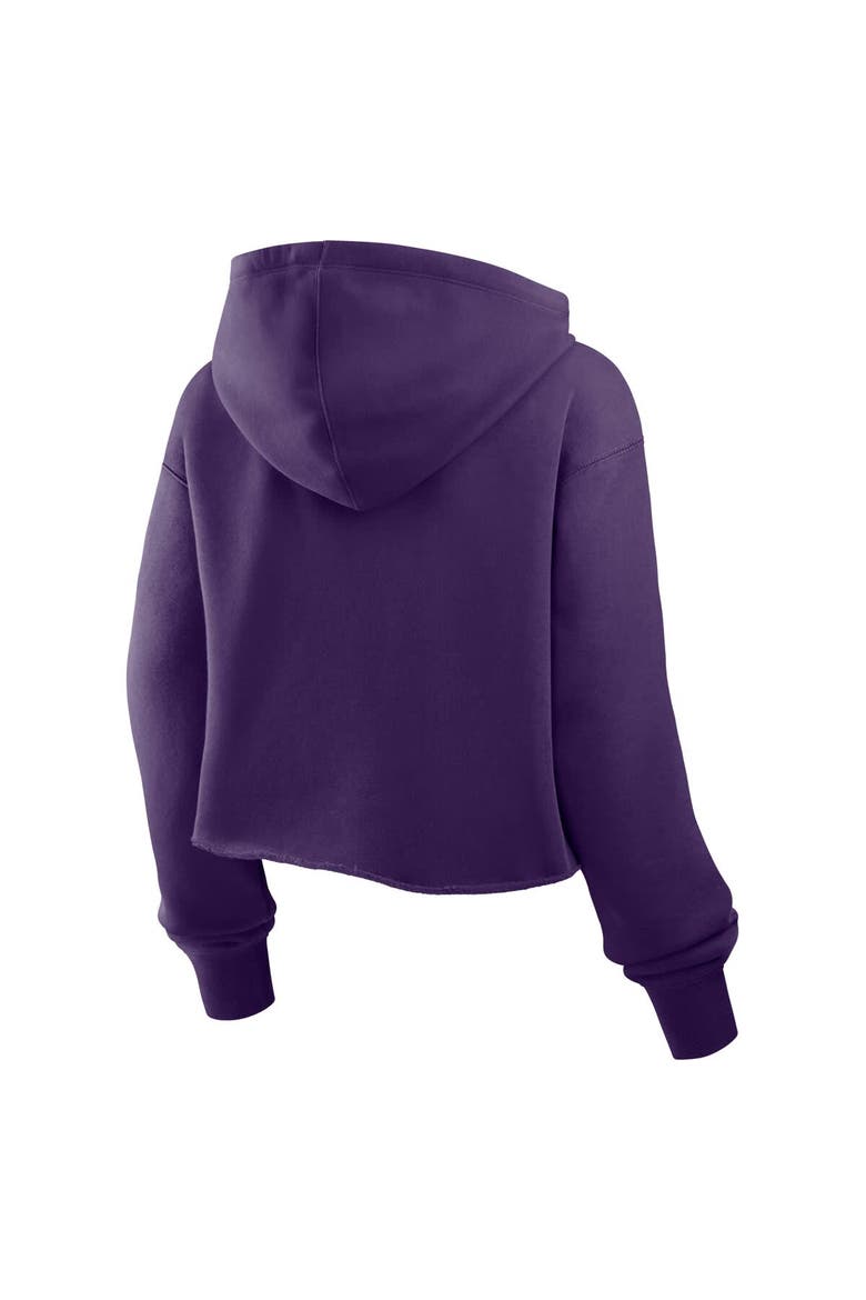 Women's Fanatics Purple Baltimore Ravens Oversized Hometown Heritage Cropped Hoodie, Alternate, color, Purple