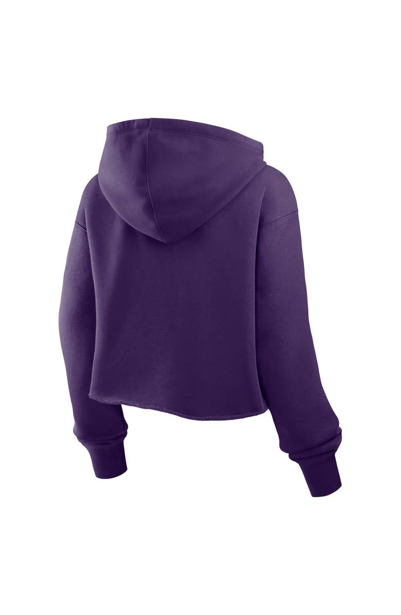 FANATICS Women's Fanatics Purple Baltimore Ravens Oversized Hometown Heritage Cropped Hoodie, Alternate, color, Purple