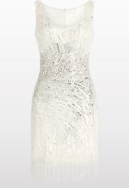 Jenny Packham Noella Sequined Embellished Fringed Mini Dress
