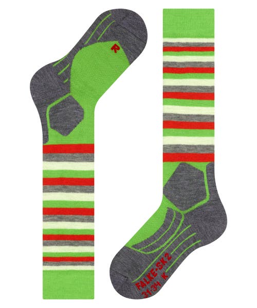 Falke Sk2 Intermediate Stripes Ski Socks In Green