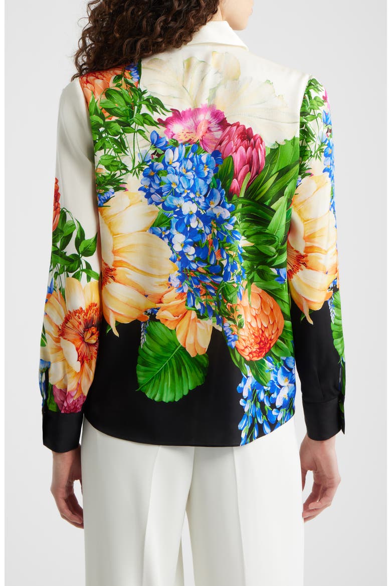 The Madeline Floral Stretch Silk Button-Up Shirt, Alternate, color, SPRING MEADOW PRINT