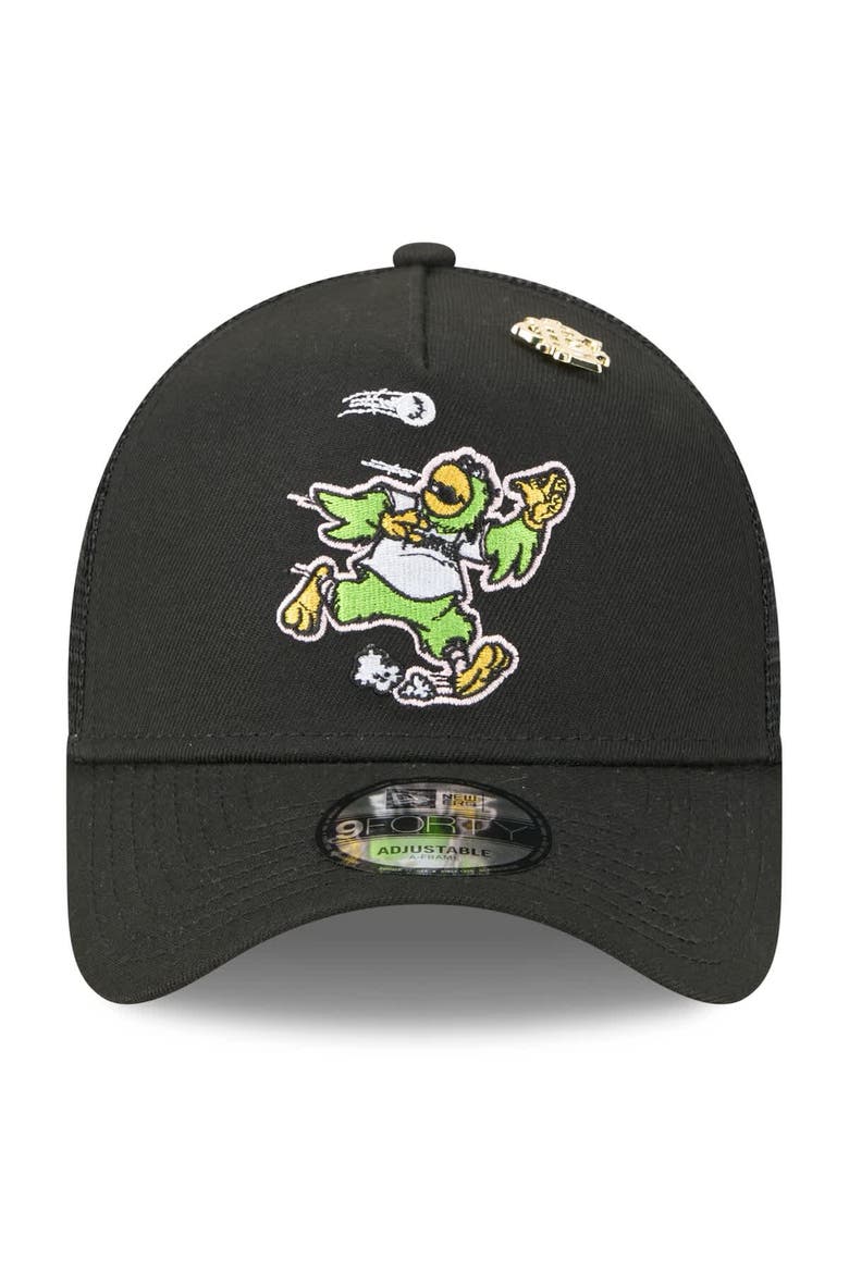 Men's New Era  Black Pittsburgh Pirates 2025 Big League Chew A-Frame 9FORTY Adjustable Trucker Hat, Alternate, color, Black
