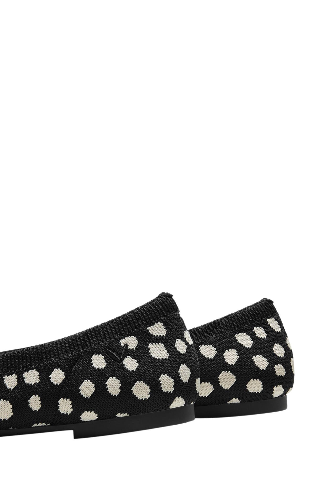 VIVAIA Round-Toe Flats, Alternate, color, Black Ivory Dots
