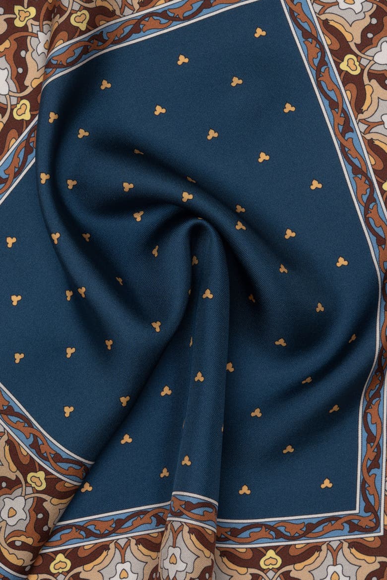 Enrico - Silk Pocket Square for Men, Alternate, color, Dark Blue