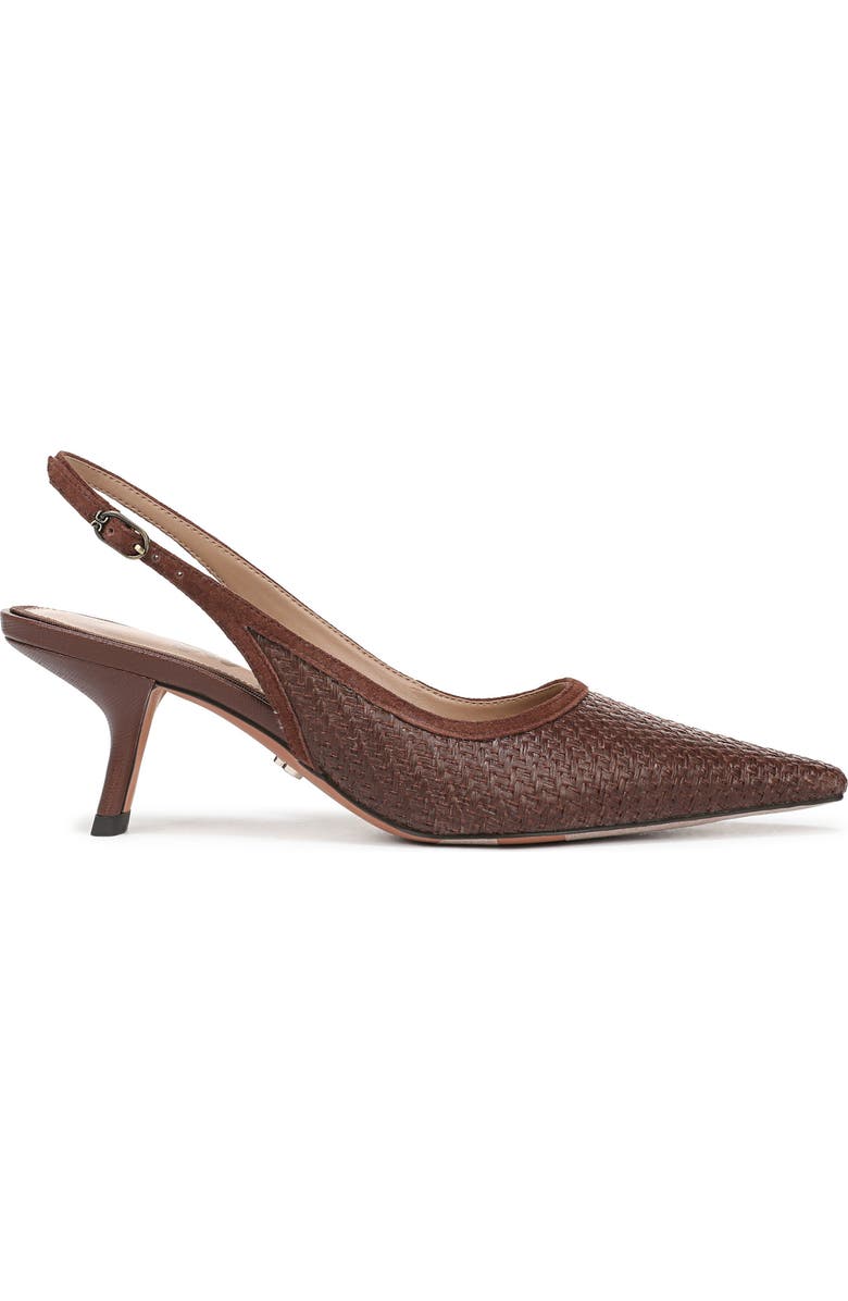 Sam Edelman Bianka Slingback Mesh Pointed Toe Pump, Alternate, color, Bourbon