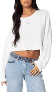 EDIKTED Shyrah Oversize Knit Crop Top