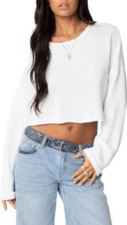 EDIKTED Shyrah Oversize Knit Crop Top