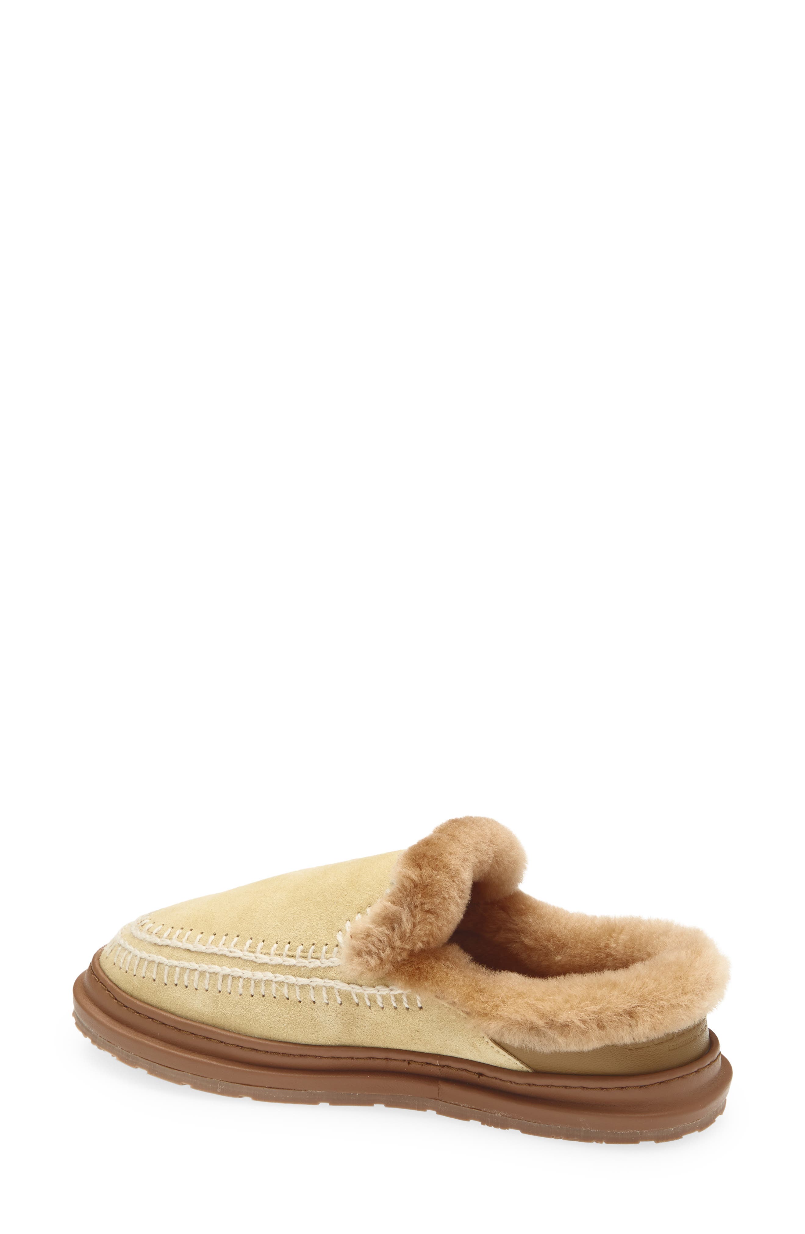 Laidback London Jun 4.1 Genuine Shearling Lined Slipper, Alternate, color, Buttermilk Suede / Natural