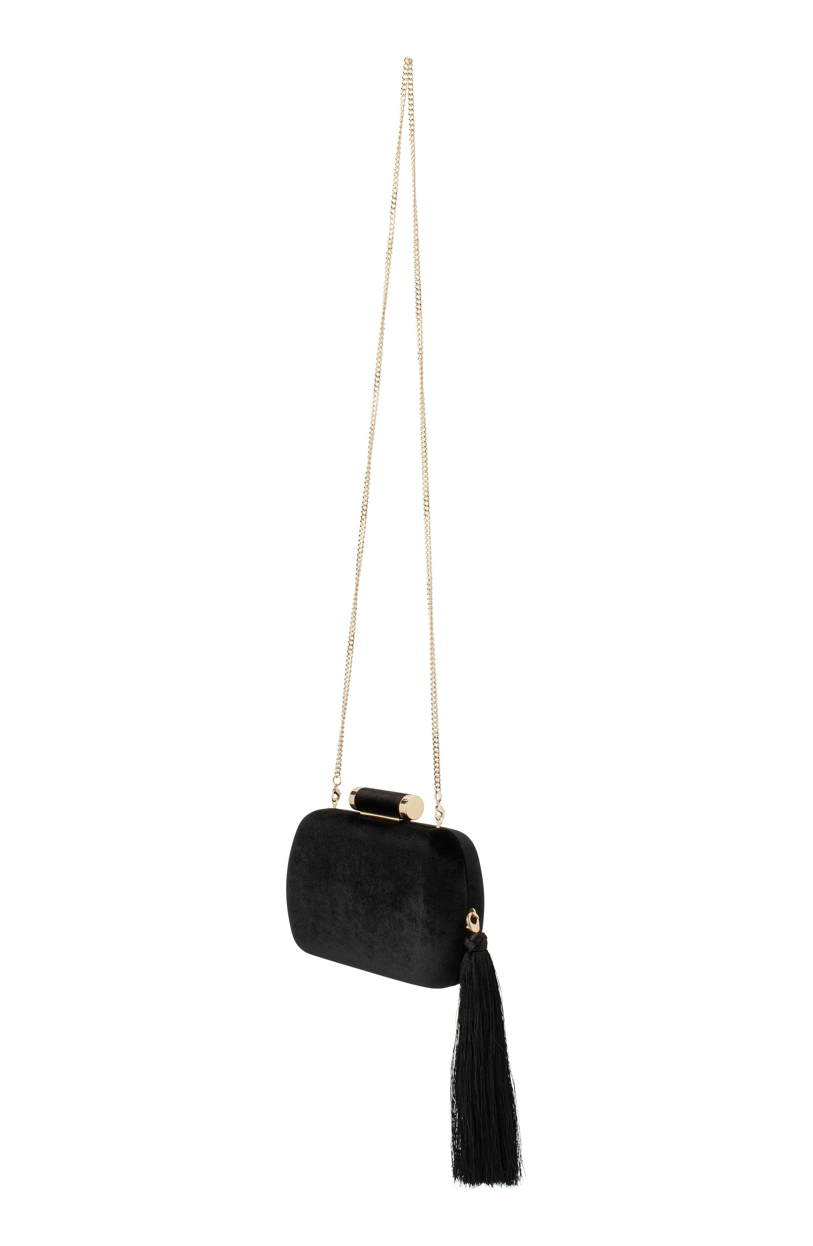 Olga Berg Matilda Velvet Clutch, Alternate, color, 