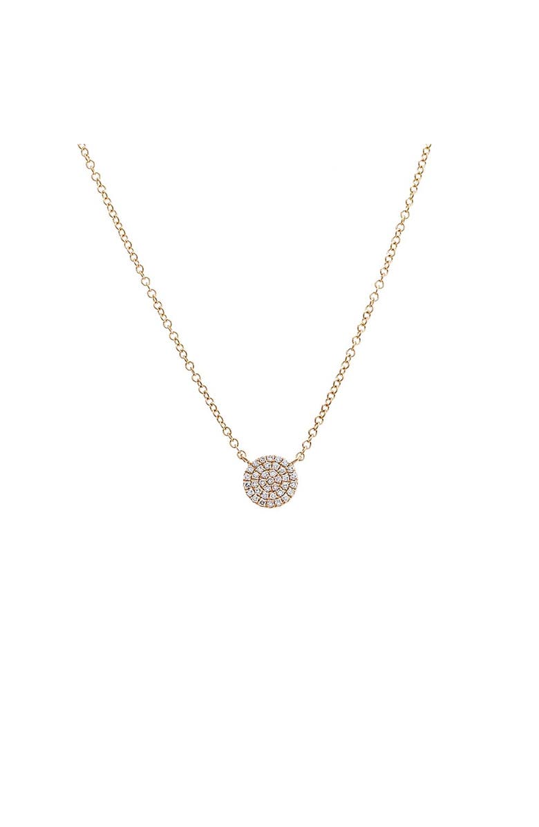 BY ADINA EDEN Diamond Pave Disc Pendant Necklace 14K, Main, color, 