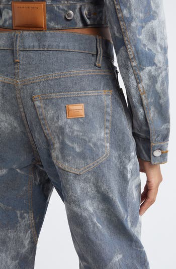 【関税&送料込】Alexander Wang Baloon Jeans Logo-Embossed Balloon Jeans in VINTAGE LIGHT INDIGO