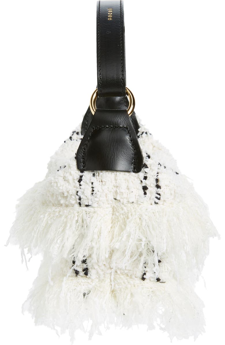 Sacai Small Pochette Tweed Top Handle Bag, Alternate, color,
