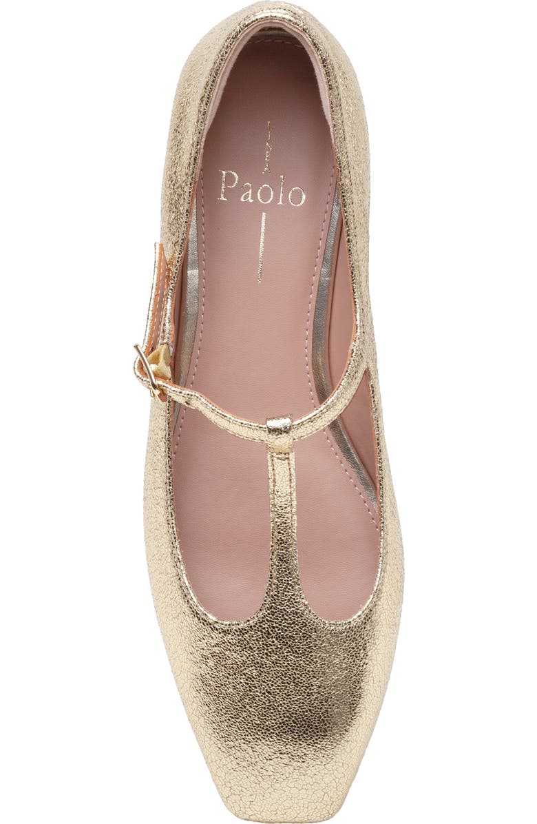 Linea Paolo Marcel T-Strap Pump, Alternate, color, Gold