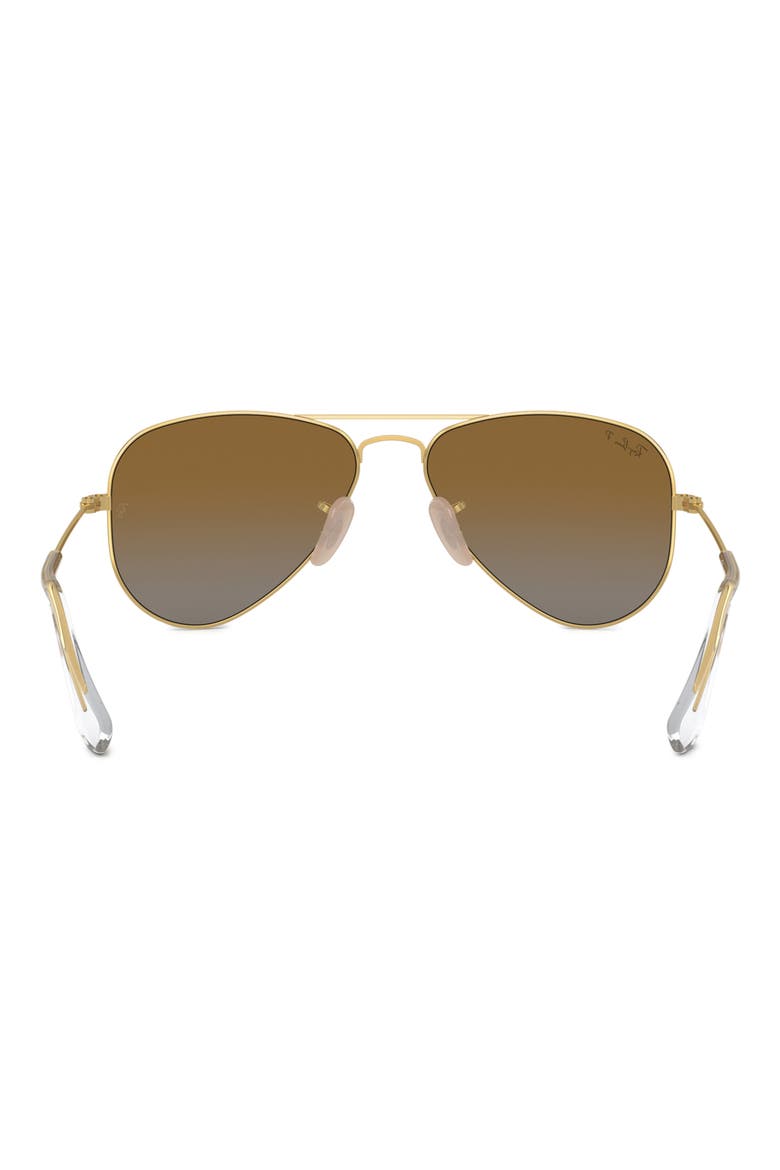 KIds' Junior 50mm Polarized Gradient Aviator Sunglasses, Alternate, color, GOLD FLASH