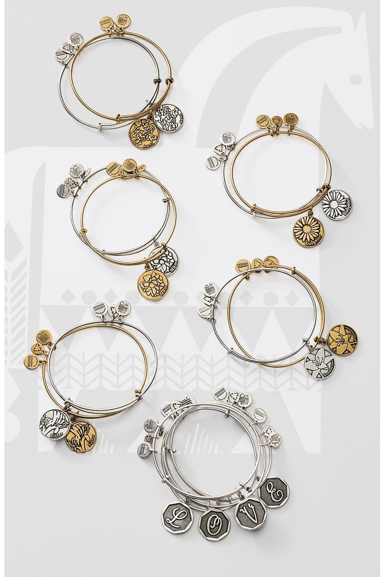'Initial' Adjustable Wire Bangle, Alternate, color, A - RAFAELIAN GOLD