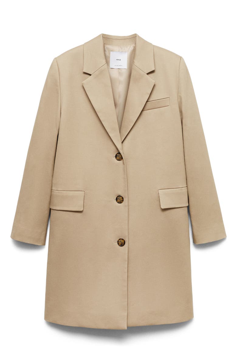 MANGO Straight Fit Cotton Coat, Alternate, color, 