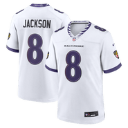 Nike Men's Nike Lamar Jackson White Baltimore Ravens Game Jersey