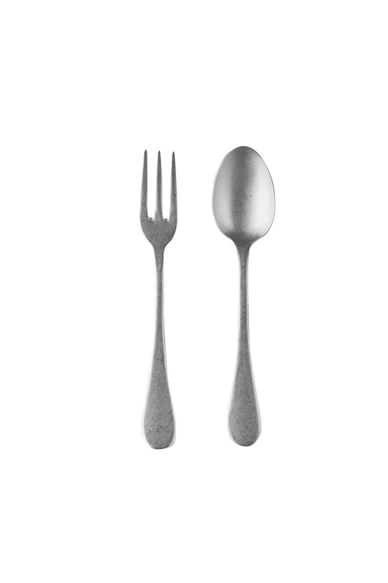 Vintage Serving Set - 2 Pieces, Main, color, Silver