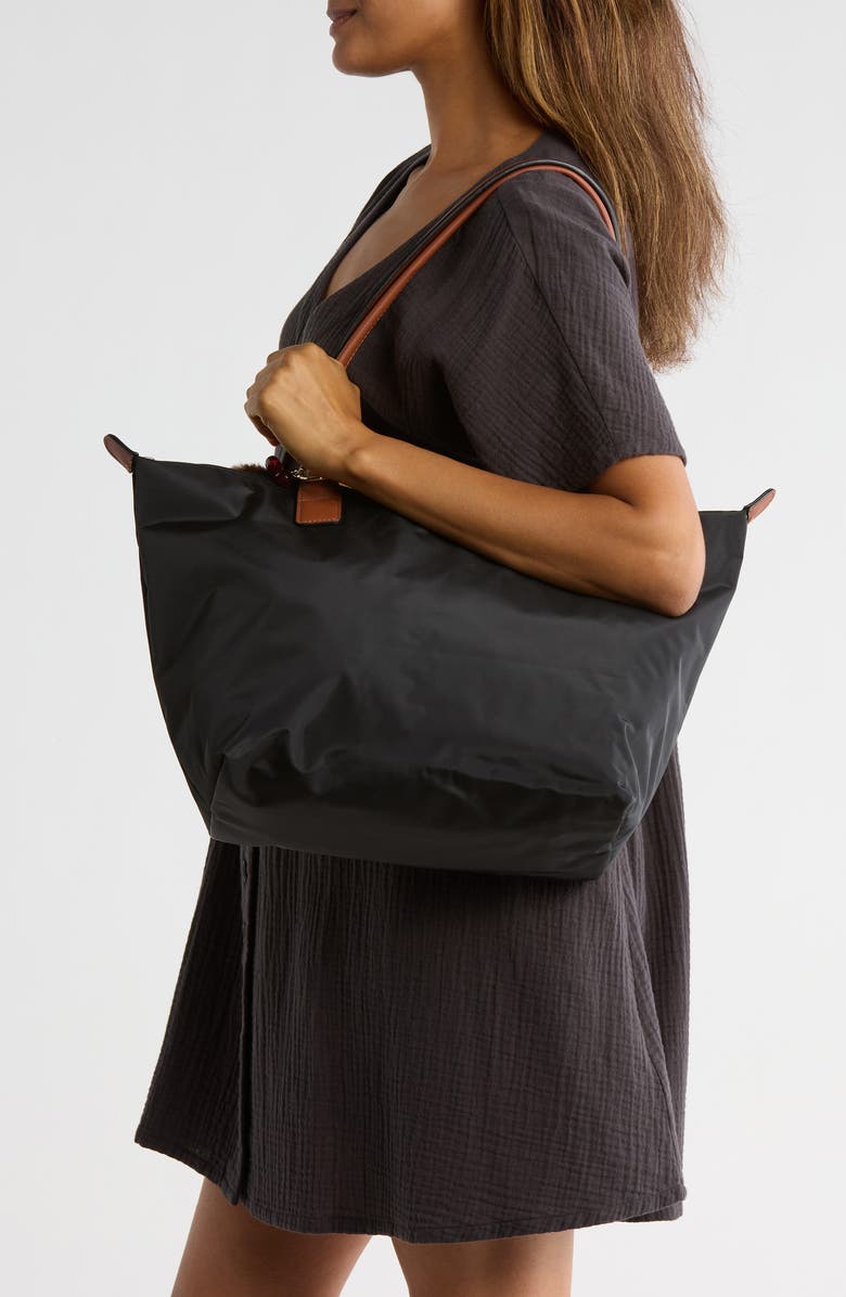 Madden Girl Nylon Tote, Alternate, color, Black