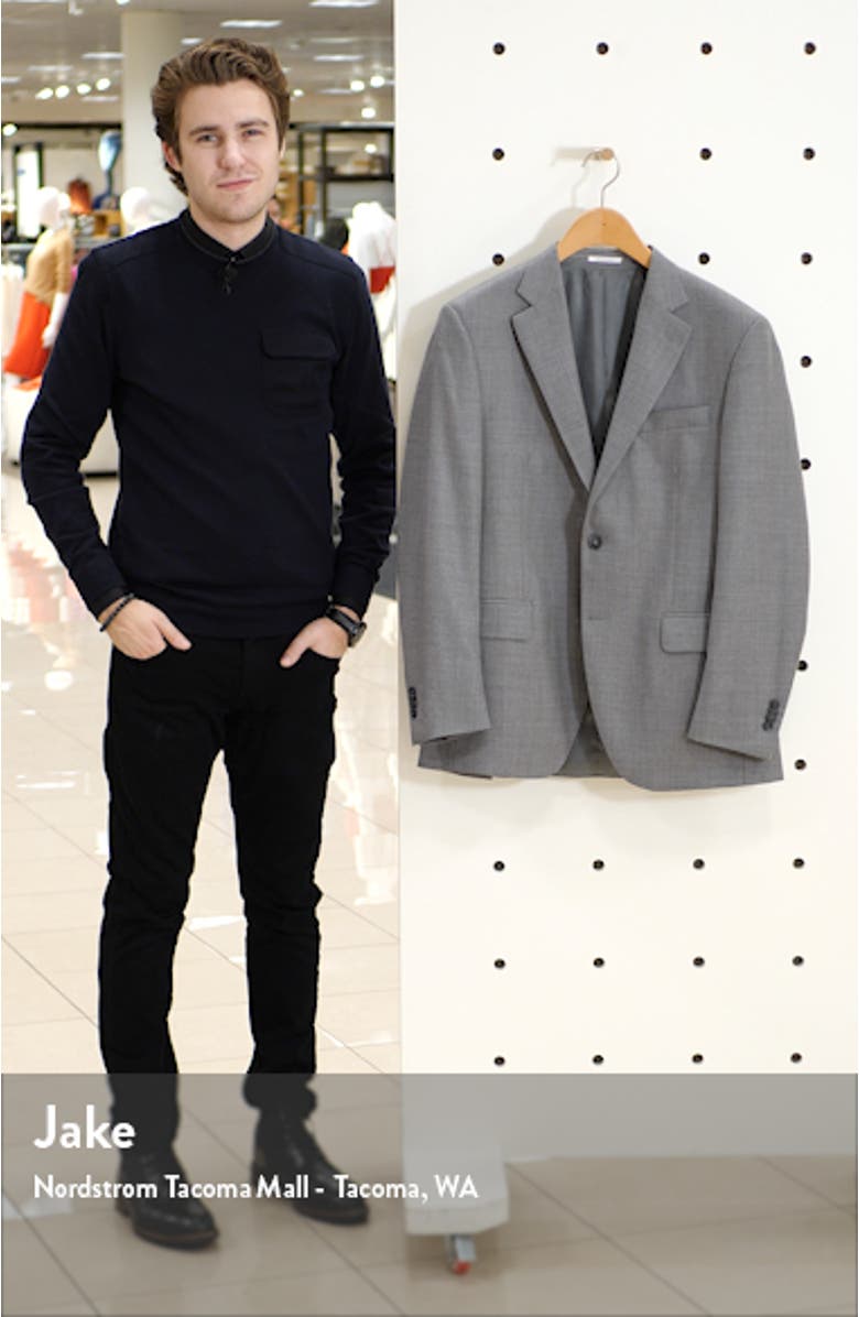 Flynn Classic Fit Solid Wool Sport Coat, sales video thumbnail