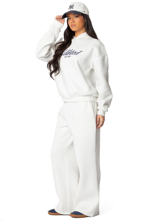 Shop Edikted Miss  Oversize Hoodie In White