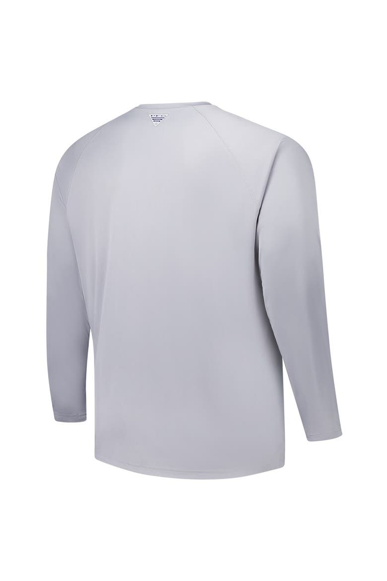 Men's Columbia Gray Dallas Cowboys Big & Tall Terminal Tackle™ Omni-Shade™ Raglan Long Sleeve T-Shirt, Alternate, color, Gray